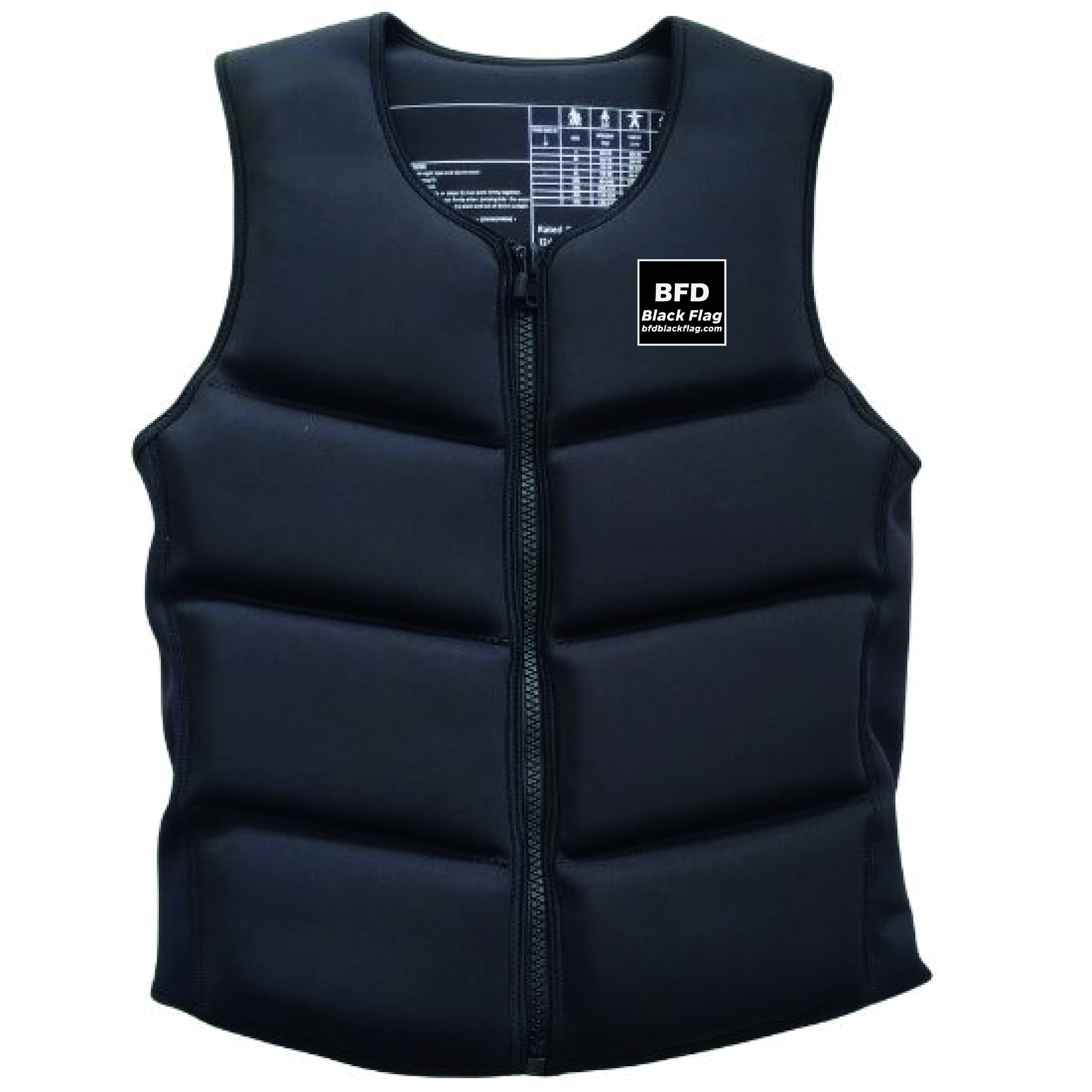 Chaleco neopreno Moto de Agua 50N impacto (ISO 12402-5) con silbato