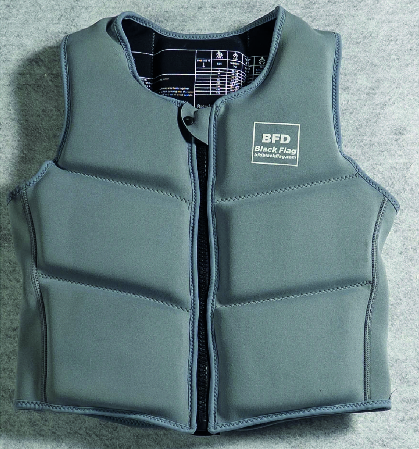 Chaleco neopreno Moto de Agua 50N impacto (ISO 12402-5) con silbato